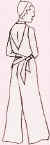 Picture of beach trousers 1930s. Fashion history of sports wear.