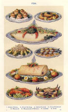 Colour Food Plate of Dressed Fish.