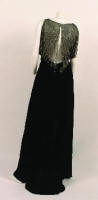 1932 Black Velvet Beaded Evening Gown  (back view).