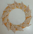 Painting Bread Dough Holly Wreath Stage 1