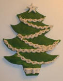 Painting Bread Dough Xmas Tree Stage 1