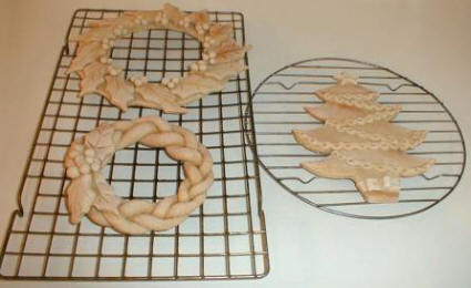 Some of the baked bread dough items.