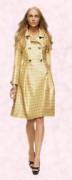 A golden coat fashion look from Burberry.  2006 Fashion History