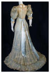 Back view of train of Late Victorian Vintage Gown from Contentmentfarm.com