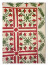 Vintage Red and Green Patchwork Quilt from Contentmentfarm.com
