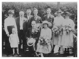 1924 Wedding Group Photograph of Tom and Lill