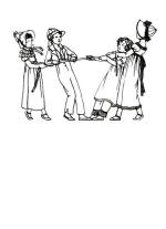 Georgian children in dress 1800 - tug of war