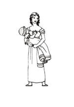 Young girl wearing fashionable clothing of 1820