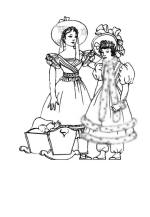 1830 Colouring in Picture of Children's Costume 