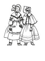 Girls in bonnets 1845
