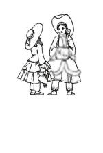 Colouring in Pictures of Victorian Children's Costume 1850