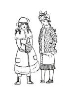 Young girls in outdoor fashions 1880