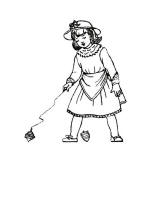 1885 Girl with spinning top drawing