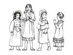Colouring in Picture of Children's Costume 1895
