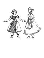 1835 Colouring in Picture of Children's Costume 