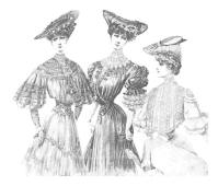 The Edwardian Blouse dripping with lace - Chic Parisien images of 1906