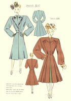 c1948  Fashion Designs - Sewing Pattern Cutting Drafts 2 - 3017 and 3018