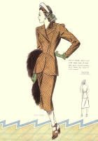 c1948  Fashion Designs - Sewing Pattern Cutting Drafts 2 - 3028
