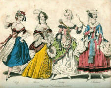 Artist's Costume Plate - The World of Fashion issued in March 1839