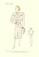 c1948  Fashion Designs - Sewing Pattern Cutting Drafts 2 - 3027