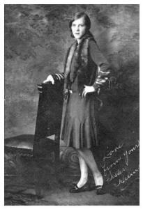 Stylish Woman of 1928 in Day Dress