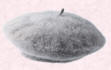 John Lewis beret in grey angora.