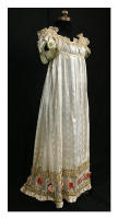 Museum Vintage - Directoire-period fancy silk evening dress with metallic trim, c.1800