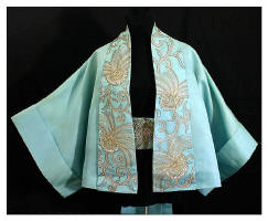 1950's Lanvin Designer Evening Jacket and Obi Sash.