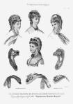 The Englishwoman's Domestic Magazine Fashions 1869 - Greyscale image for colouring in.