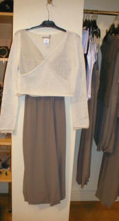 Fashion at Lynne Craig - Puffball hem slip dress with knit top.