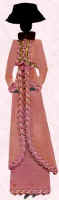 1911 Fashion history and costume history picture of fashion costume fabric collage.