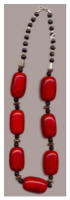 Red ethnic inspired necklace from craftsinternational of India