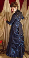 Navy Taffeta 2 Piece Set