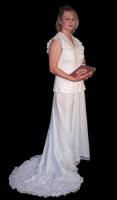 Trained Petticoat in White