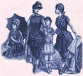 Picture of ladies wearing late Victorian, early Edwardian  swimwear. Costume History, fashion history pictures.