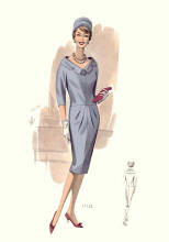 Slim Sheath Dress of 1960 -1963