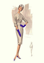 Slim Sheath Dress of 1960 -1963
