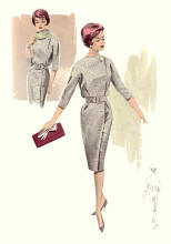 Straight Belted Dress of 1960 -1963