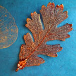 Gold leaf pendant from soularwave.etsy.com