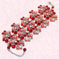  Swarovski chunky red crystal cuff bracelet �60