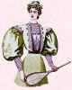 Picture of lady in tennis dress. Costume history 