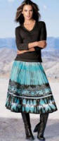 Crochet Wrap Top 100% cotton. Crochet trim 100% nylon. Sizes 6 - 22. 941-055-X36. �17.99. Blue Print Skirt 100% cotton. Sizes 6 - 20 977-720-X36. �34.99. Conker Cr�pe Stack Boots �74.99. 