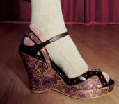 Topshop autumn winter 2005/6 brocade wedge shoes.