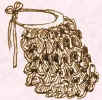 Picture of a flounce frilled horsehair tournure dress