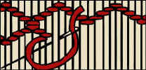 Diagram of trellis stitch.