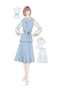 Dress pattern of 1970s