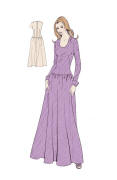 Dress pattern of 1970s