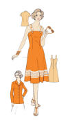 Dress pattern of 1970s