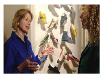 Susan North, Senior Curator of Fashion with Madeleine Marsh