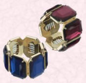 Large stone stretch metal bracelets - �10 each from the Velvet Goldmine/Freedom at Topshop collection.  